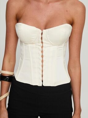 NWT Princess Polly Afelia Strapless white corset top